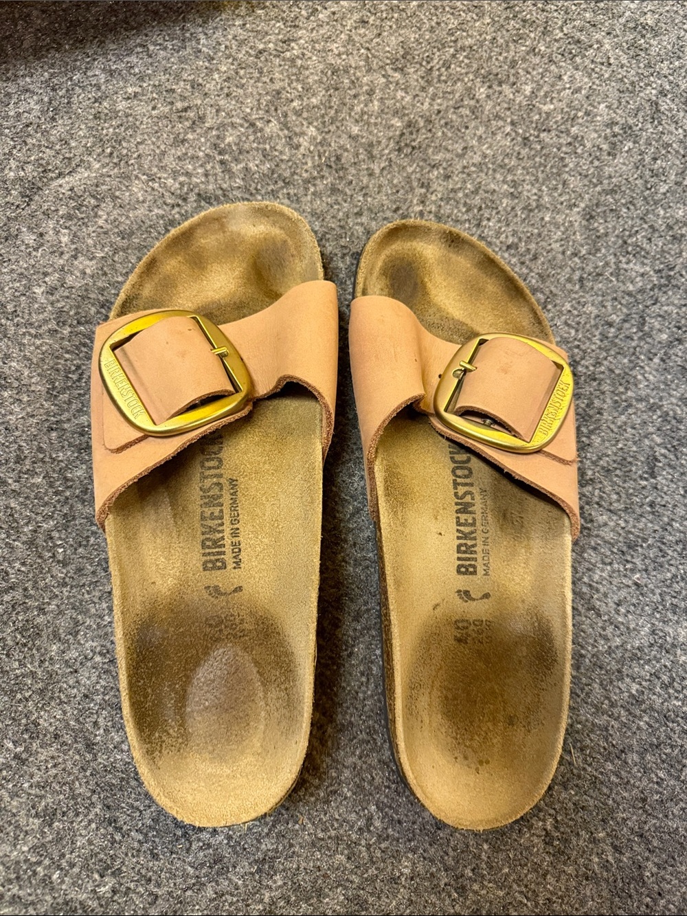Birkenstock Women’s Madrid Single-Band Slide Sandals in Tan